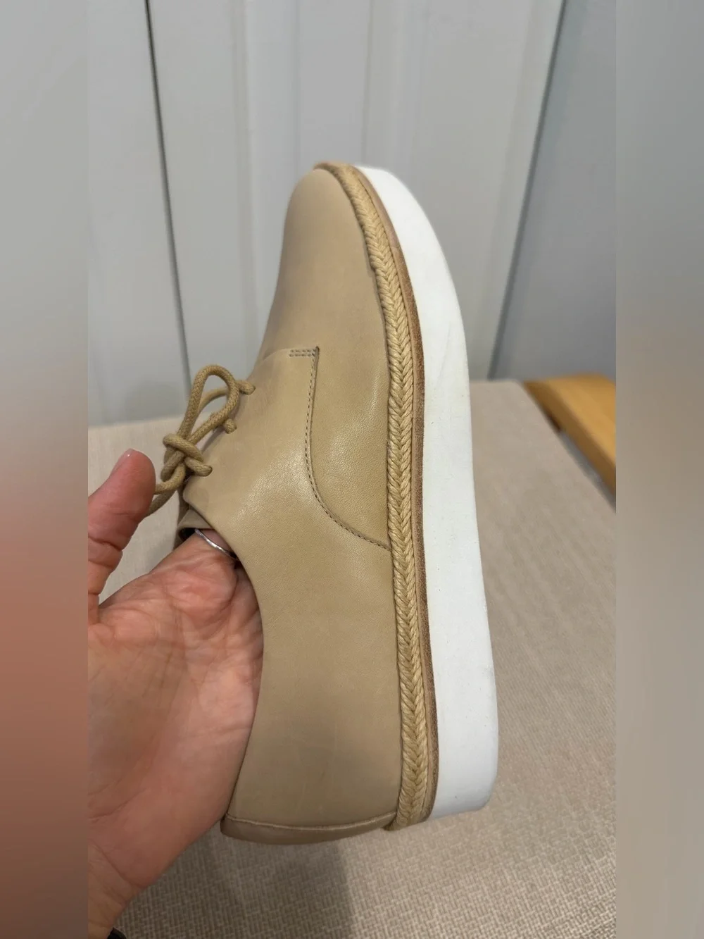 Via Spiga Leather Platform Derby Shoes Women’s Size 7.5 M